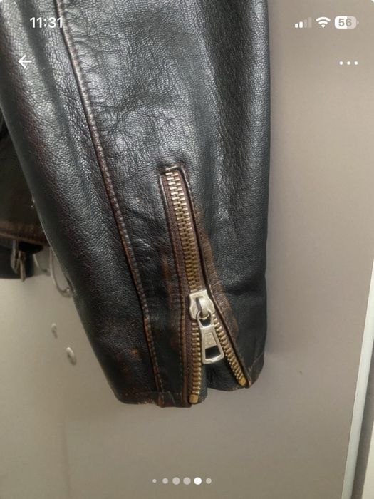 Geaca piele  rocker/ biker,vintage/distressed