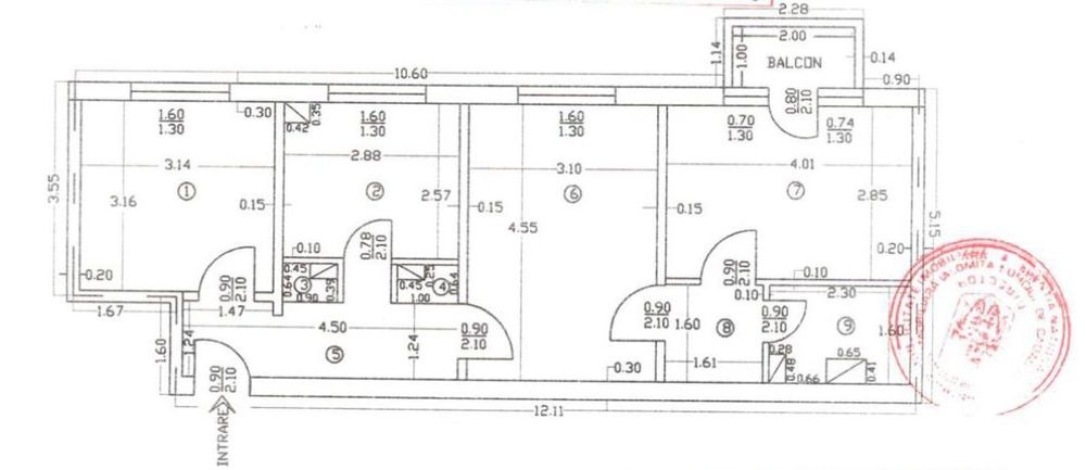 Apartament 3 camere, etaj 3/4, Central – Str. Ialomiței (Centrală proprie & Balcon Termopan)