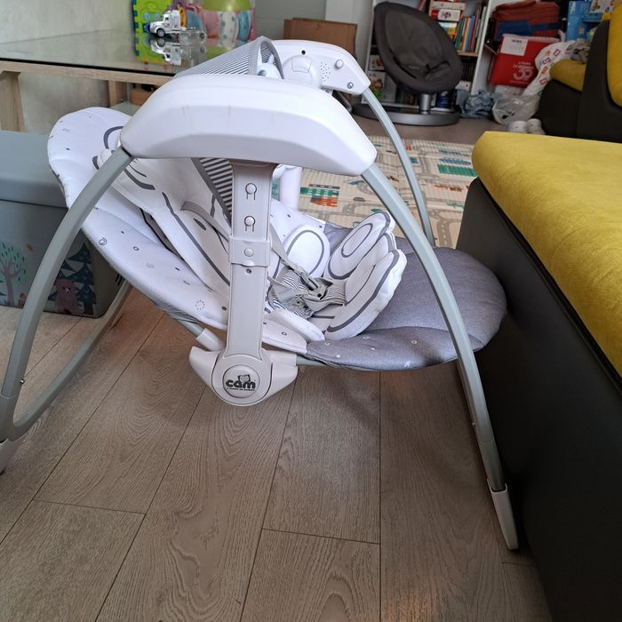 Cam  Bebeluși Leagăn electric cu Muzică Gri pentru Copii