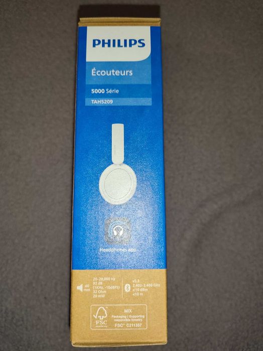 Безжични слушалки Philips 5000 series, бял - TAH5209WT