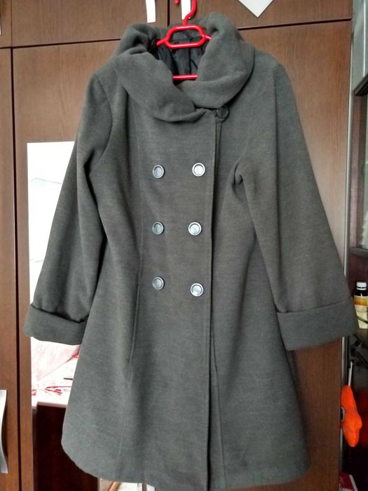 palton de dama gri