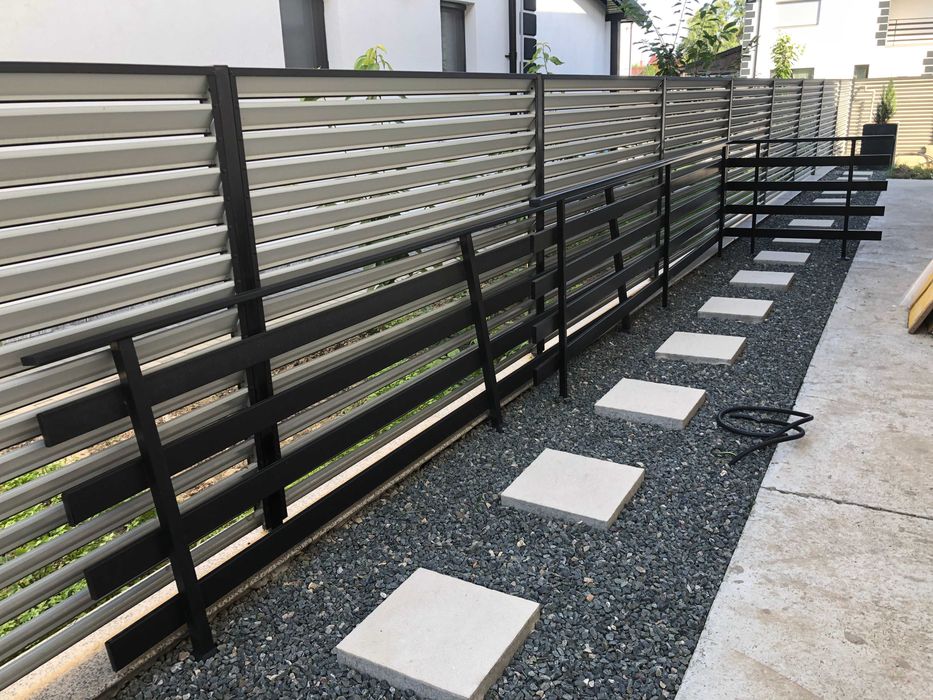 vand balustrade din metal vopsite in camp electrostatic