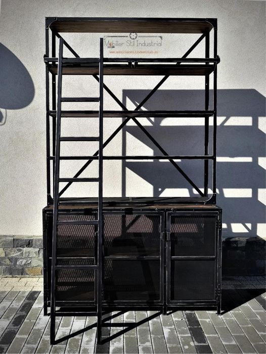 Mobilier industrial otel si lemn pe comanda