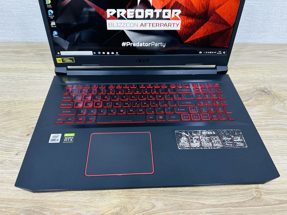 ACER Nitro 7 Core i5+RTX3050Ti с Большим Экраном для Игр и Программ