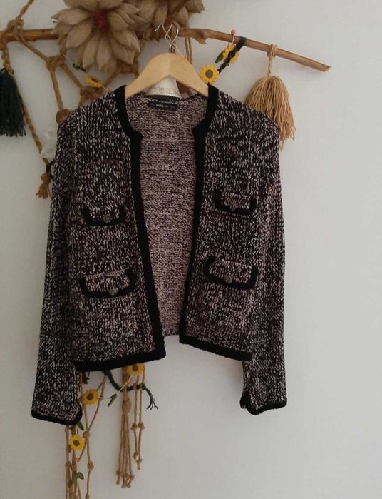 Pulover zara tricotat, mărirea  s