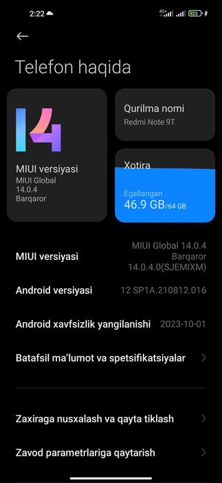 Редми ноте 9т сотилади
