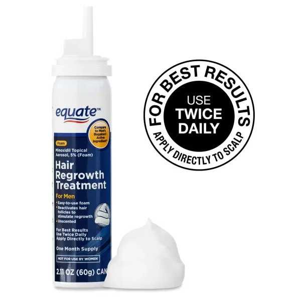 Spuma - Minoxidil Equate 5%, 1 Luna Aplicare, Tratament Scalp
