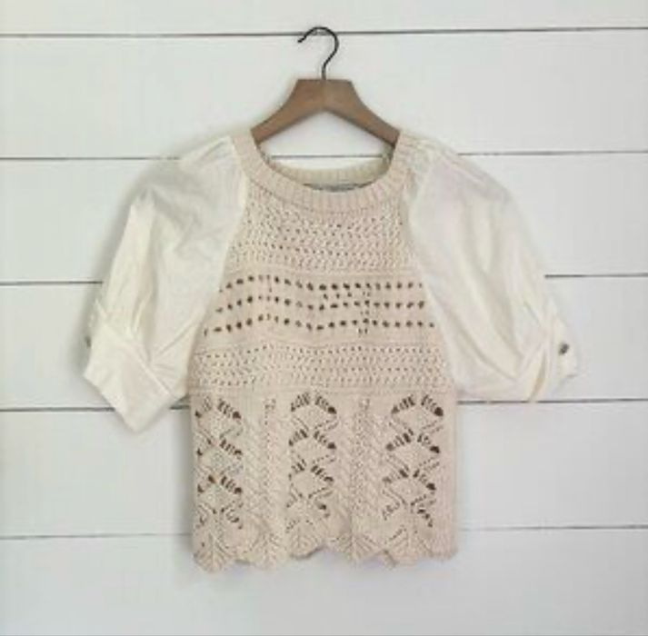 Дамски топ с плетиво ЗАРА