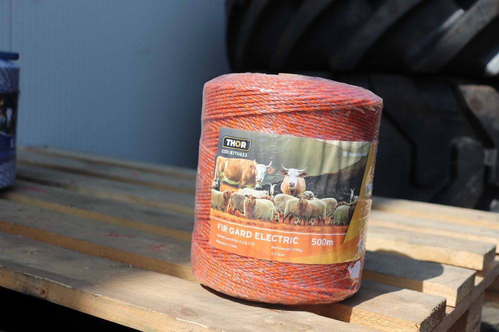 Rola Fir 3mm insertie metalica 5x0.2mm 500 M vaca capre Gard electric