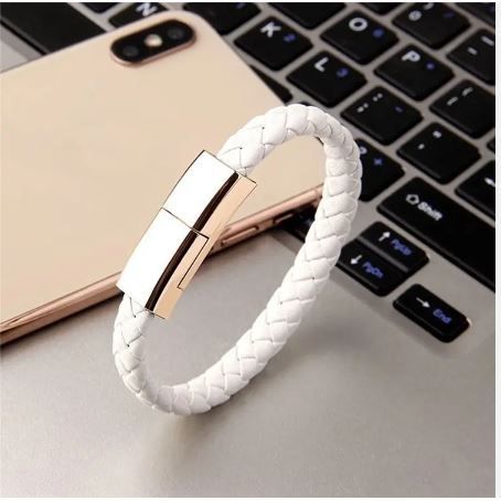 Brățară piele Dama/Bărbați - cablu încărcare portabil