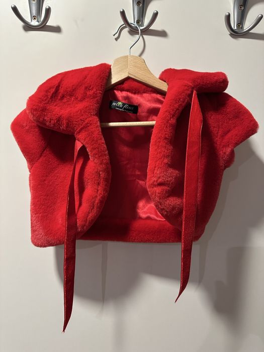 Официално ново червено болеро за момиче на Petite Fleur