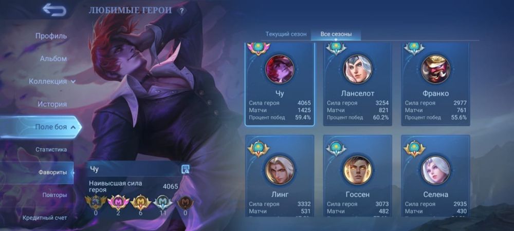 Аккаунт mobile legend