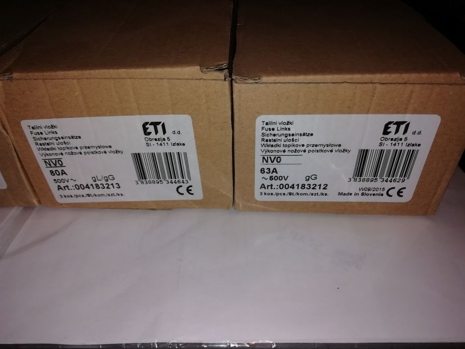 Високомощни предпазители ETI - 63, 80, 100 и 125А