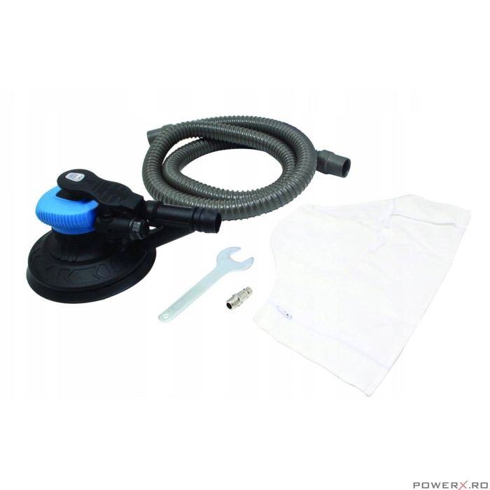 Slefuitor pneumatic excentric cu furtun si sac pentru aspirare, 150