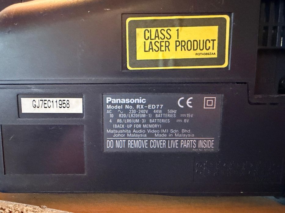 Panasonic-ED77- стерео радио, касетофон, компакт диск плейър