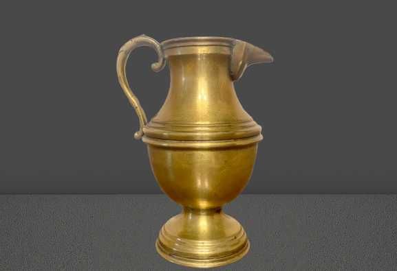 РАЗПРОДАЖБА - 15€. Винтидж Месингова Кана с богато украсени детайли