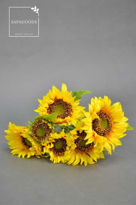 Подсолнух 42см 6 бутонов 1шт