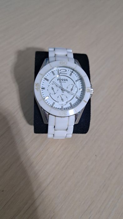 Ceas de dama Fossil Riley White Ceramic CE-1002