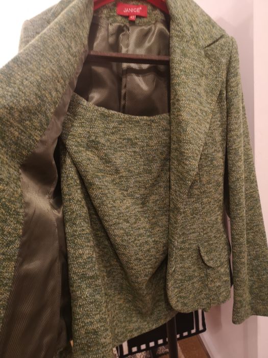 Costum lana 50% 2 piese verde