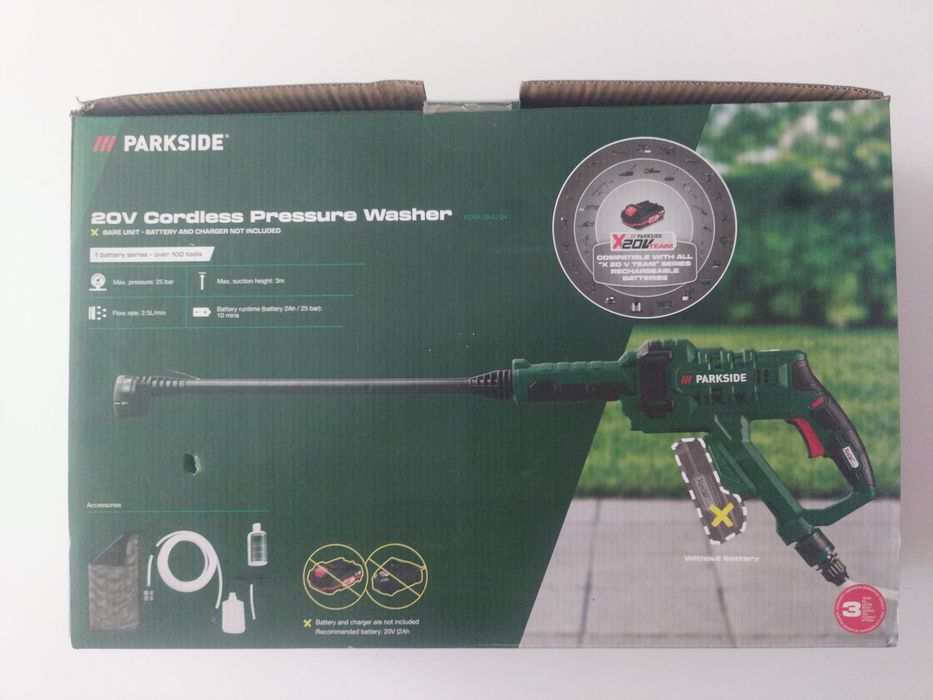 Водоструйка на батерия Parkside