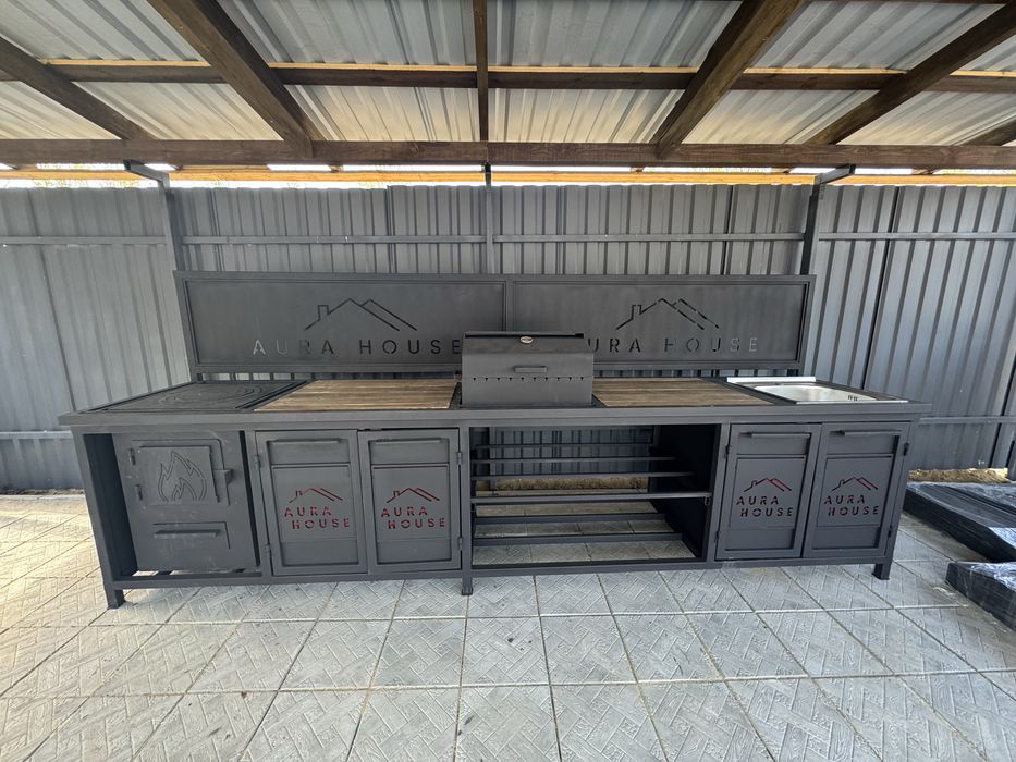 Мангальная зона из металла