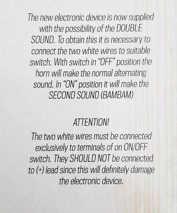 Тромба 24V, 135db, клаксон TGV HI-DO, с две мелодии, черна