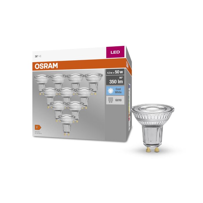 Set 10 spoturi Led  OSRAM PAR16 /  LED cu soclu GU10