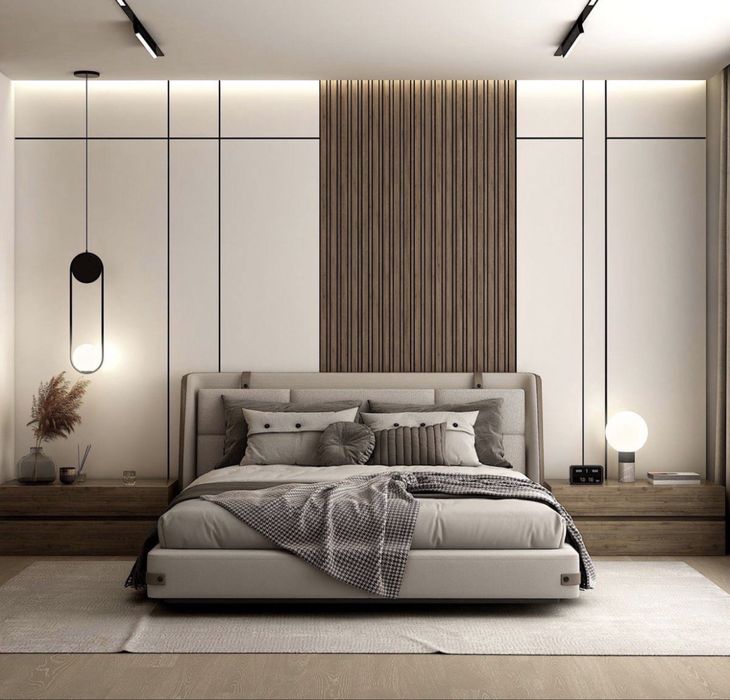 Установка бамбуковый панели с материалом