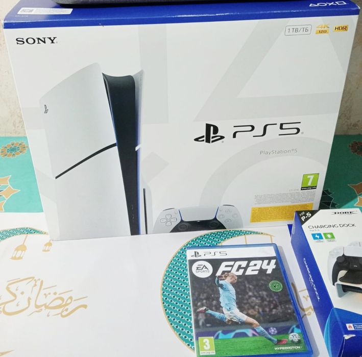 Ps5 slim 1tb, EAC Jet 2025, 2 джостик оригинал!