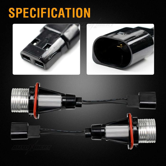 Led Marker Angel Eyes 20W DRL Canbus E39 E87 E60 E61 E83 E53, GALBEN