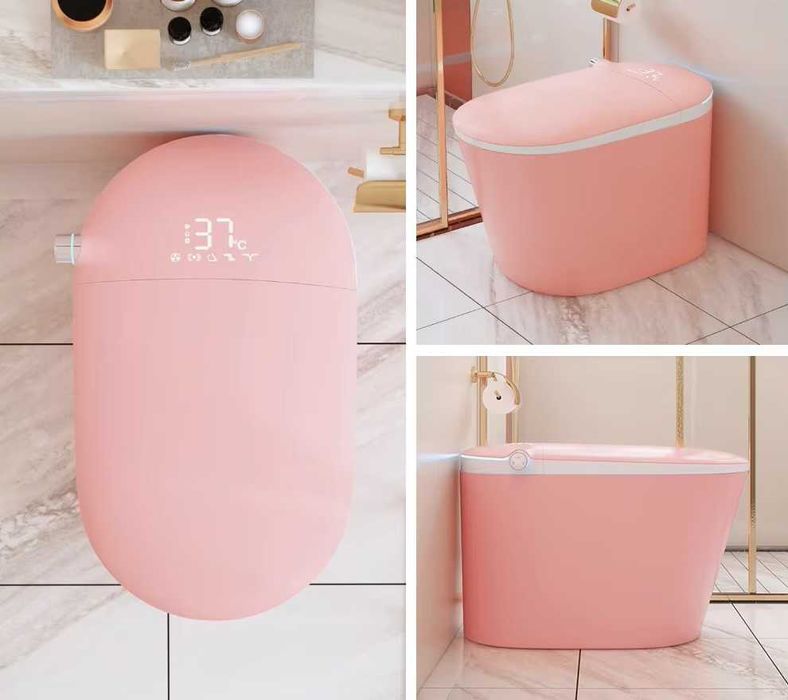 Мултифункционална розова смарт тоалетна L9 с биде подгрев сушене масаж