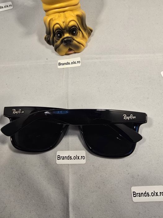 Promotie - Ochelari de soare polarizati Rayban Wayfarer 2140, rama lucioasa, lentila verde