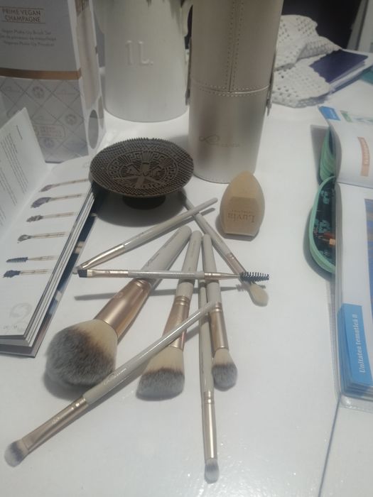 Set pensule de machiaj cu cutie. Luvia cosmetics