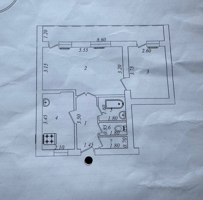 Юнусабад-11, На продаже 2х комнатная в кирпичном доме