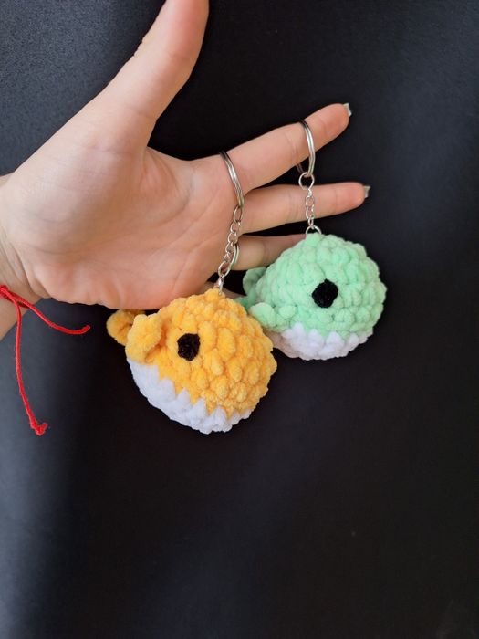 Ръчно изплетен ключодържател Китчо