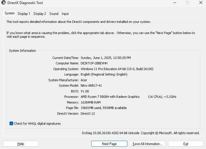 Acer Nitro 5 AN517-41 – Ryzen 7, RTX 3080, 16GB RAM, 1TB SSD