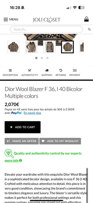 Cristian dior палто