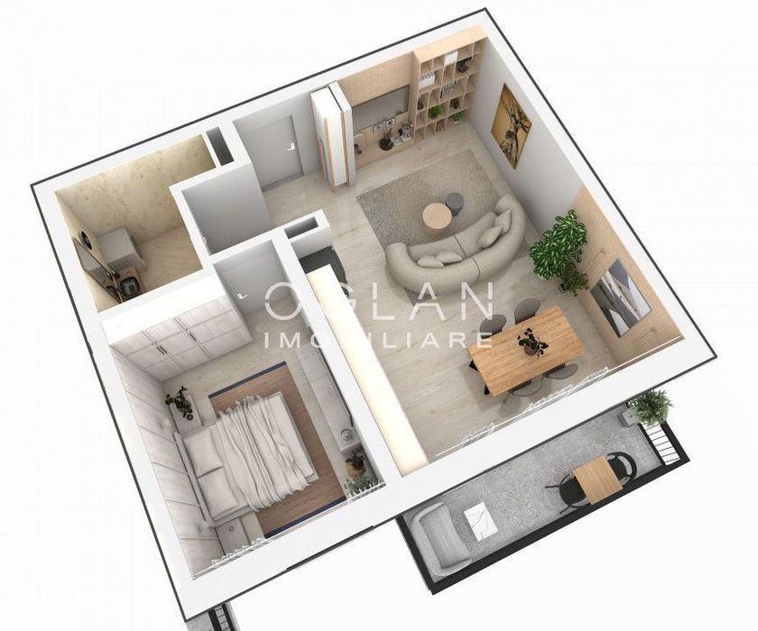 Apartament modern 2 camere cu balcon – Comision 0%