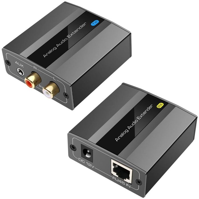 Extender Audio RCA AUX prin Cat5e Cat6 Cat7 450m