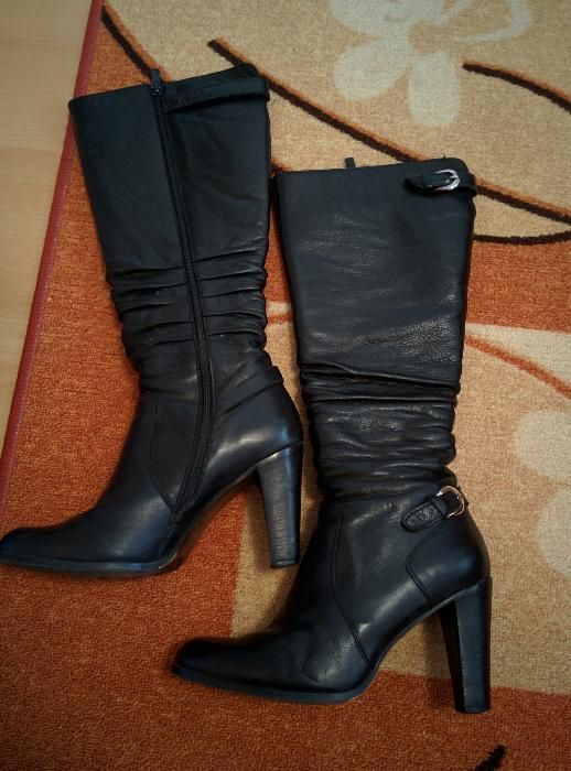 Дамски Ботуши на ток, естествена кожа, Gianni, Vince Camuto