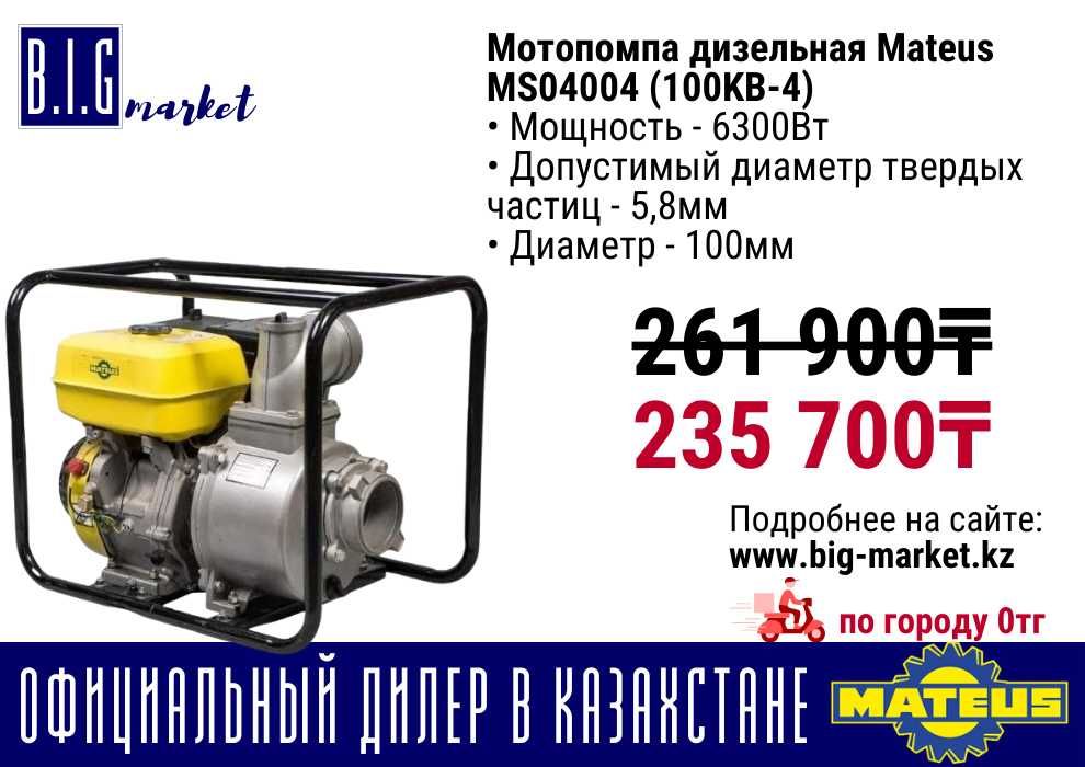 Мотопомпа MATEUS с гарантией