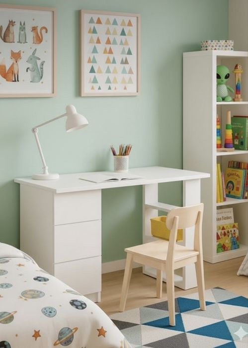 Стол письменный BEREN Modul 01, 100х45x75 см, белый