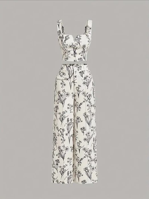 Стильный летний костюм (топ + брюки)