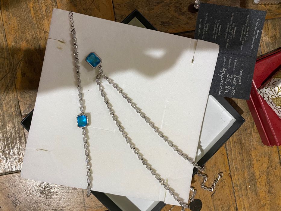 Aзарини комплект  Сребърно  колие и гривна