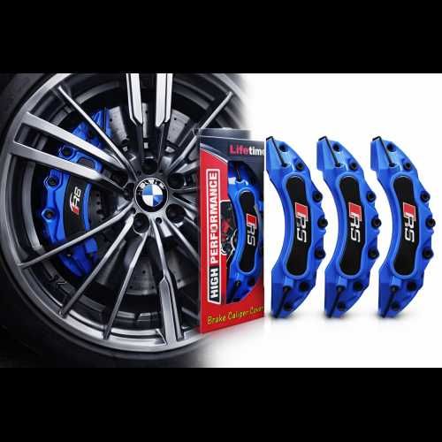 Капаци за спирачни апарати Ауди AUDI RS комплект 4 броя сини
