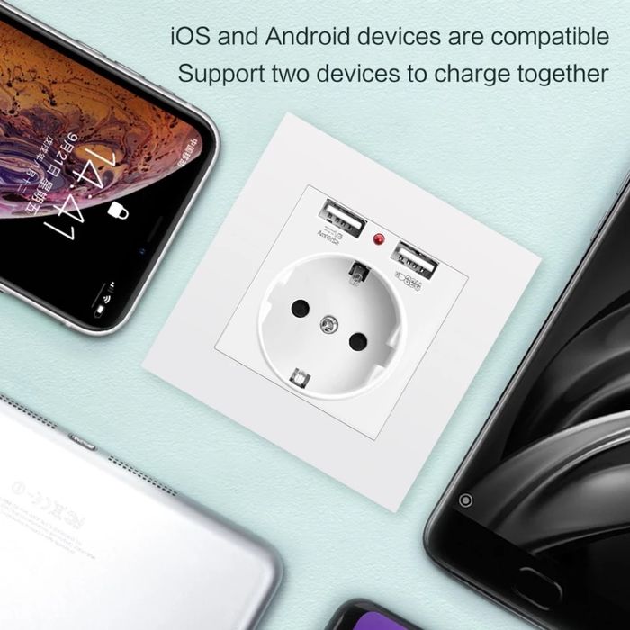 Сенсорные выключатели Современная настенная розетка USB портом