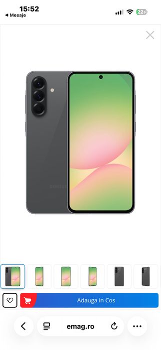 Telefon mobil Samsung Galaxy A56, Dual SIM, 8GB RAM, 256GB, 5G,