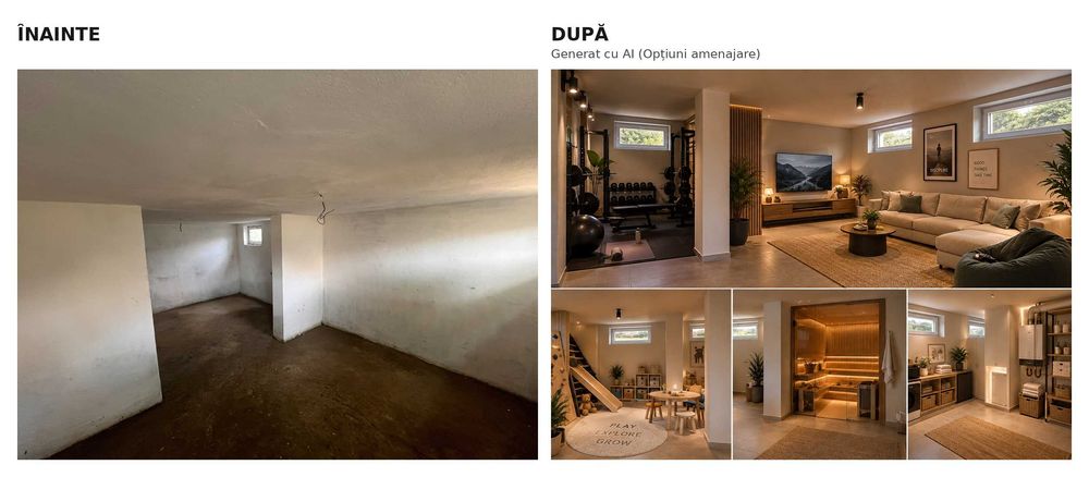Casă cuplată cartier Henri Coandă, D+P+1E+M, 196 mp desfășurați, demisol compartimentat + mansardă înaltă, teren 273 mp