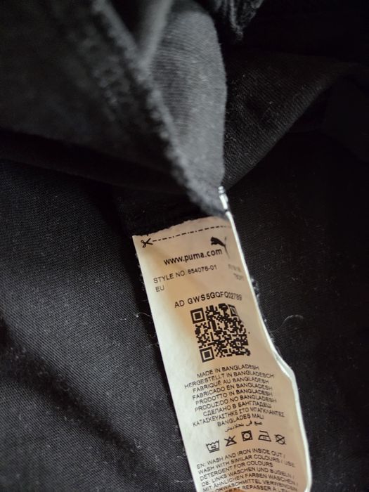 Tricou Puma Original Gri Cu Imprimeu Negru Mărimea XXL 60/62