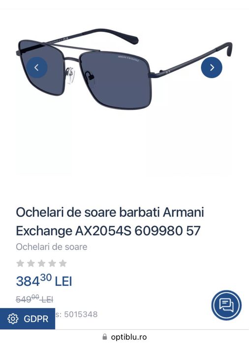 Ochelari de soare armani  noi